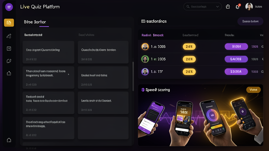 QuizLive — concept visual